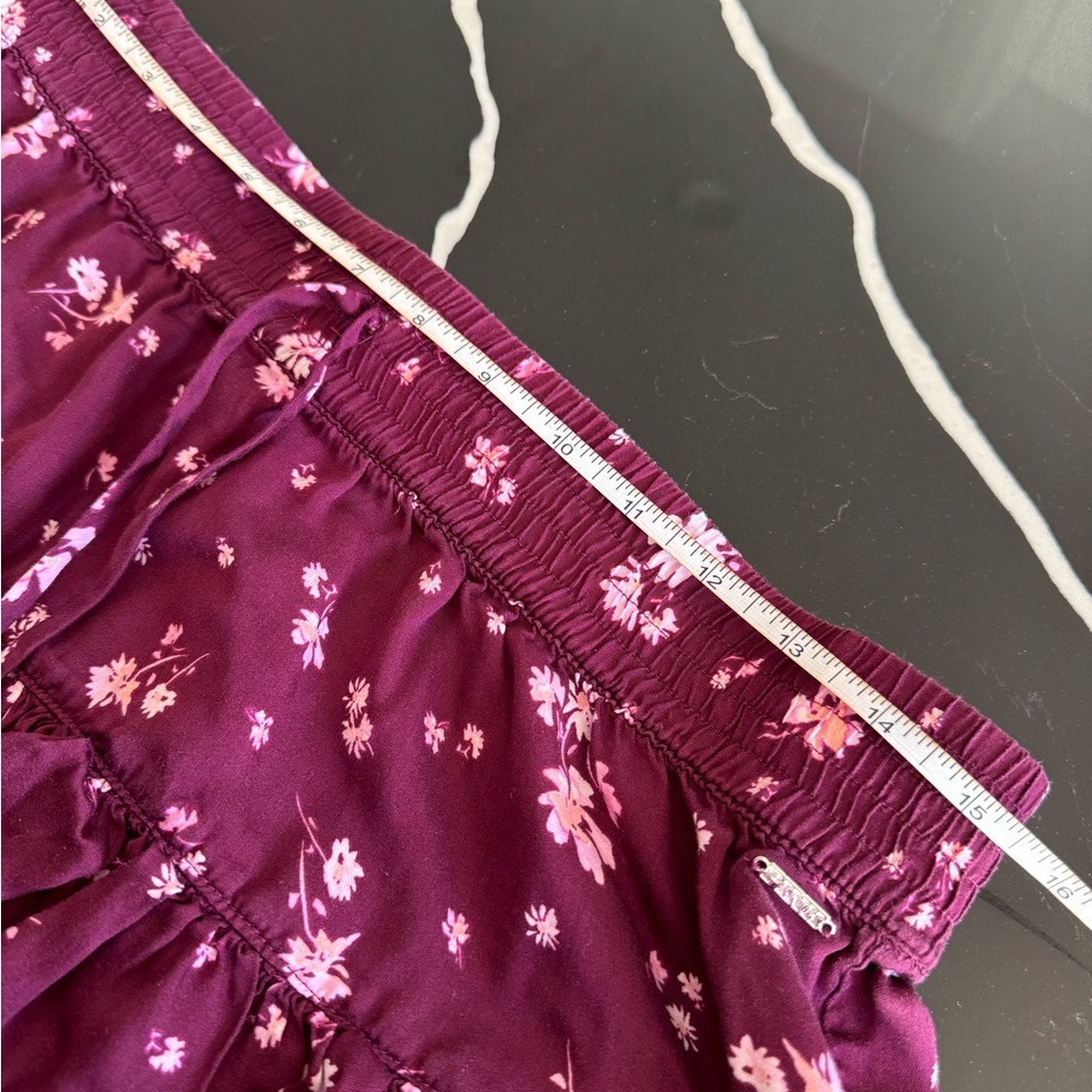 PINK Victoria's Secret Burgundy Floral Skirt - Picture 3 of 6